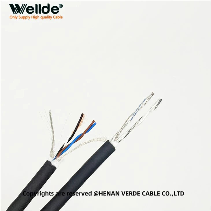 Cable de control de audio recto de 4 núcleos