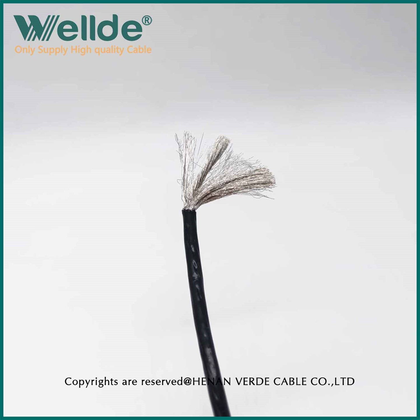 Cable de alta temperatura de alambre de cobre estañado de un solo núcleo negro 10AWG